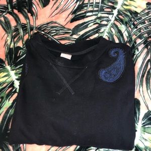 Vintage Black Open Back Sweater